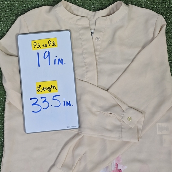 ANNE KLEIN | LOOSE FIT KNEE LENGTH FLORAL SHIRT DRESS - Picture 16 of 16